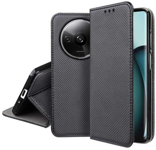 Etui do Xiaomi Redmi A3 4G SMART MAGNET CASE PORTFEL + SZKŁO OCHRONNE 9H Krainagsm