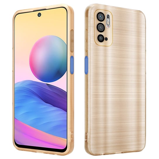 Etui Do Xiaomi RedMi NOTE 10 5G / POCO M3 PRO 5G Pokrowiec w Brushed Złoto Etui Silikonowe Obudowa Case Cover Cadorabo Cadorabo