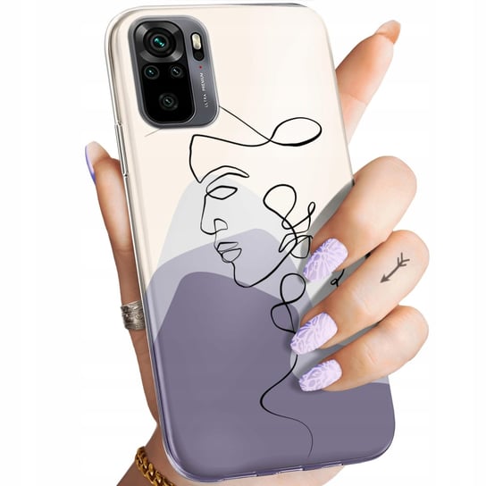 Etui Do Xiaomi Redmi Note 10 Wzory Continuous Line-Art Kreska Linie Obudowa Xiaomi