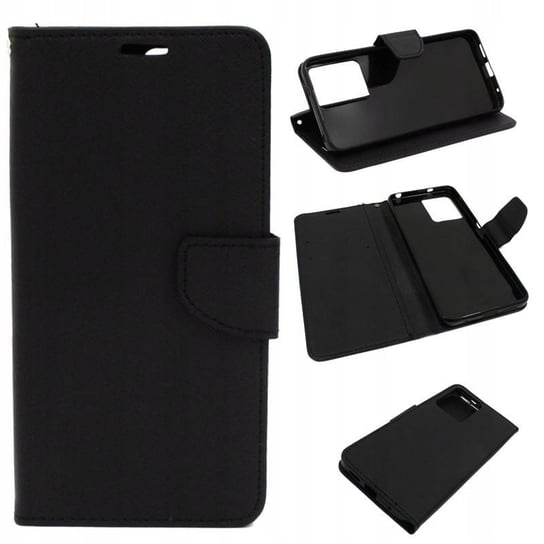 Etui do Xiaomi Redmi Note 12 4G Fancy Diary czarne Pokrowiec Obudowa Futerał Case GSM-HURT