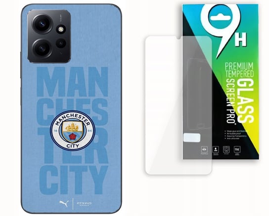 Etui Do Xiaomi Redmi Note 12 4G + Szkło Hartowane - Manchester City Kluby Najnowsza Wersja_6-Stitch Czarny_ Wzór Nr . 374 Inna marka