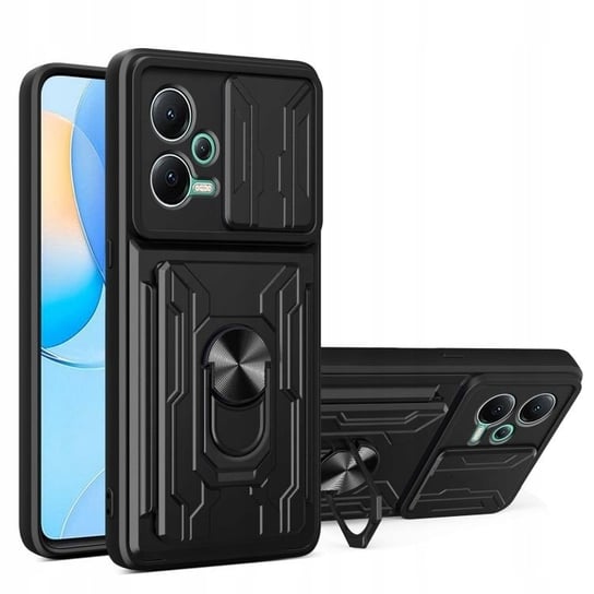 Etui do Xiaomi Redmi Note 12 5G / POCO X5 5G Pancerne CAMSHIELD Ring czarne Case Pokrowiec Obudowa Futerał GSM-HURT