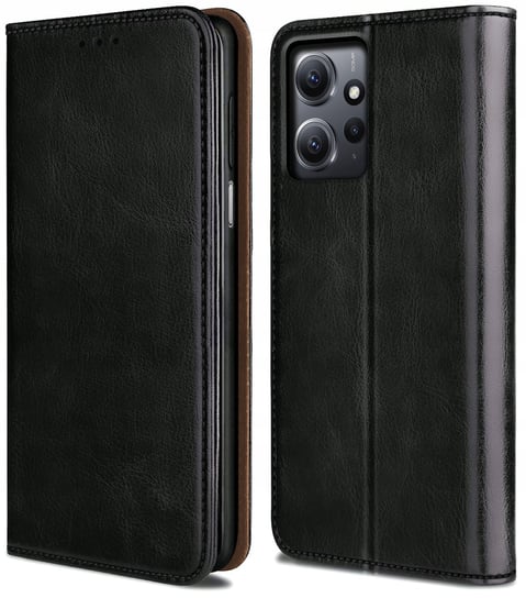 Etui do Xiaomi Redmi Note 12 CASE SKÓRZANE + SZKŁO Krainagsm