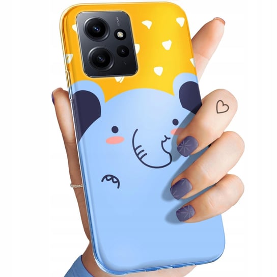 ETUI DO XIAOMI REDMI NOTE 12 WZORY SŁOŃ SŁONIE SŁONIKI OBUDOWA POKROWIEC Xiaomi