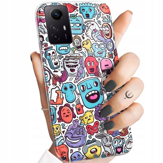 Etui Do Xiaomi Redmi Note 12S Wzory Doodle Zwierzęta Potwory Rysunki Case Xiaomi