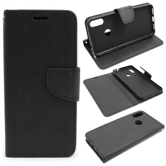 Etui Do Xiaomi Redmi Note 7 Fancy Diary Czarne Case Pokrowiec GSM-HURT