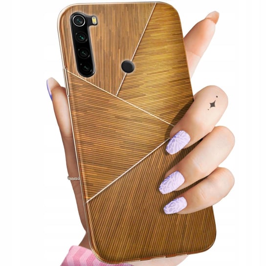 Etui Do Xiaomi Redmi Note 8 Wzory Brązowe Drewniane Brown Obudowa Pokrowiec Xiaomi