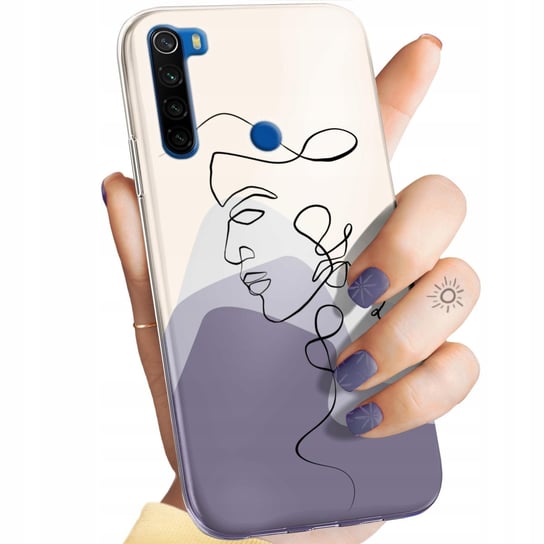 Etui Do Xiaomi Redmi Note 8T Wzory Continuous Line-Art Kreska Linie Obudowa Xiaomi