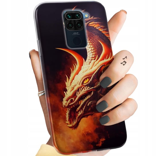 Etui Do Xiaomi Redmi Note 9 Wzory Smoki Dragon Taniec Smoków Obudowa Case Xiaomi