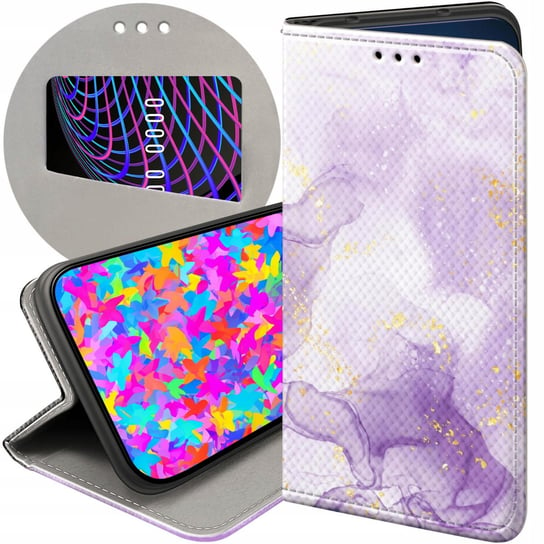 ETUI DO Y6S / Y6 PRIME 2019 / HONOR 8A WZORY FIOLETOWE FIOLET KSZTAŁTY CASE Honor