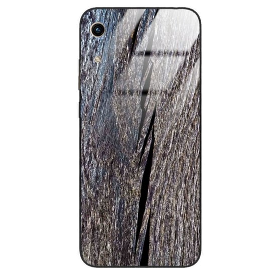 Etui drewniane Huawei Honor 8a Old Fashion Wood Blue Gray Forestzone Glass ForestZone