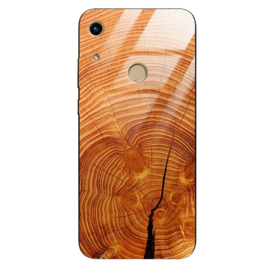 Etui drewniane Huawei Honor Play 8a Old Fashion Wood Burnt Orange Forestzone Glass ForestZone