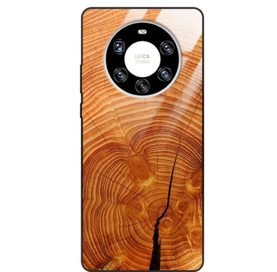 Etui drewniane Huawei Mate 40 Pro Plus Old Fashion Wood Burnt Orange Forestzone Glass ForestZone