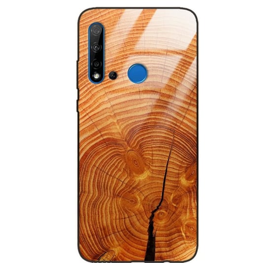 Etui drewniane Huawei Nova 5i Old Fashion Wood Burnt Orange Forestzone Glass ForestZone