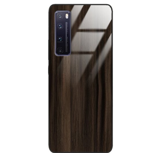 Etui drewniane Huawei Nova 7 Pro Premium Wood Dark Brown Forestzone Glass ForestZone