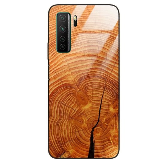 Etui drewniane Huawei Nova 7 Se Old Fashion Wood Burnt Orange Forestzone Glass ForestZone