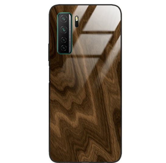 Etui drewniane Huawei Nova 7 Se Premium Wood Chocolate Forestzone Glass ForestZone
