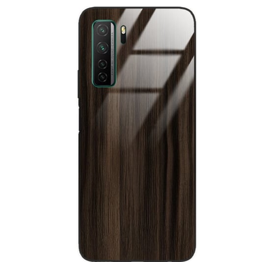Etui drewniane Huawei Nova 7 Se Premium Wood Dark Brown Forestzone Glass ForestZone