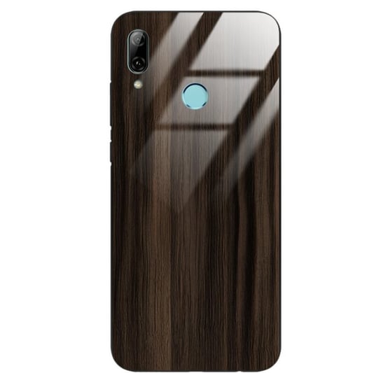 Etui drewniane Huawei P Smart 2019 Premium Wood Dark Brown Forestzone Glass ForestZone