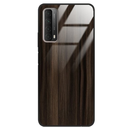 Etui drewniane Huawei P Smart 2021 Premium Wood Dark Brown Forestzone Glass ForestZone