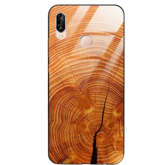 Etui drewniane Huawei P20 Lite Old Fashion Wood Burnt Orange Forestzone Glass ForestZone