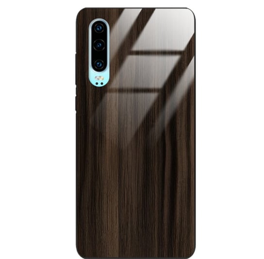 Etui drewniane Huawei P30 Premium Wood Dark Brown Forestzone Glass ForestZone