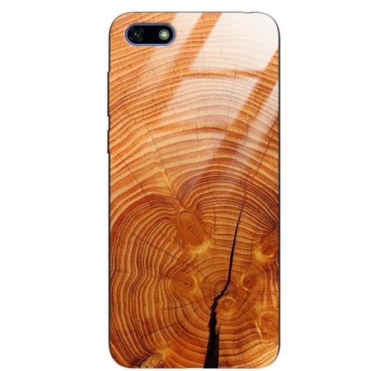 Etui drewniane Huawei Y5 2018 Old Fashion Wood Burnt Orange Forestzone Glass ForestZone