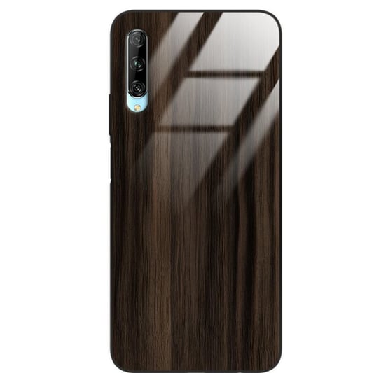 Etui drewniane Huawei Y9s Premium Wood Dark Brown Forestzone Glass ForestZone