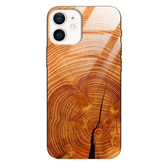 Etui drewniane iPhone 12 Mini Old Fashion Wood Burnt Orange Forestzone Glass ForestZone
