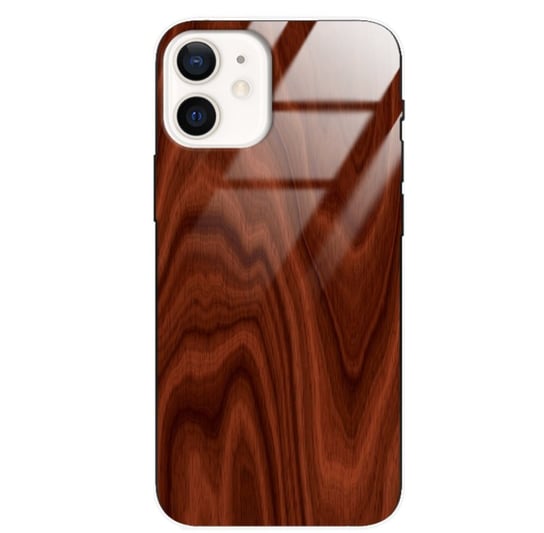 Etui drewniane iPhone 12 Mini Premium Wood Mahogany Forestzone Glass ForestZone