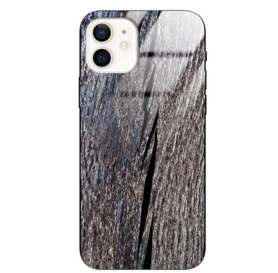 Etui drewniane iPhone 12 Old Fashion Wood Blue Gray Forestzone Glass ForestZone