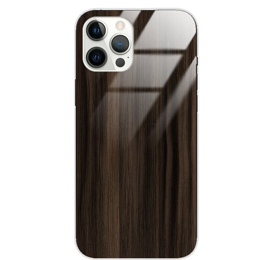 Etui drewniane iPhone 12 Pro Max Premium Wood Dark Brown Forestzone Glass ForestZone