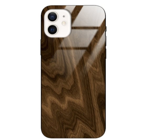 Etui drewniane iPhone 12 Pro Premium Wood Chocolate Forestzone Glass ForestZone