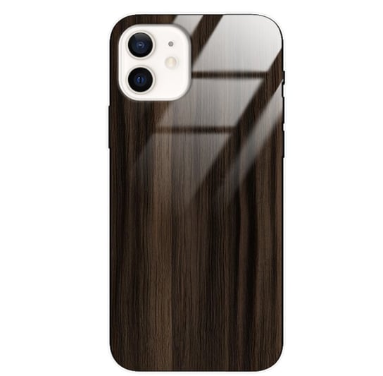 Etui drewniane iPhone 12 Pro Premium Wood Dark Brown Forestzone Glass ForestZone