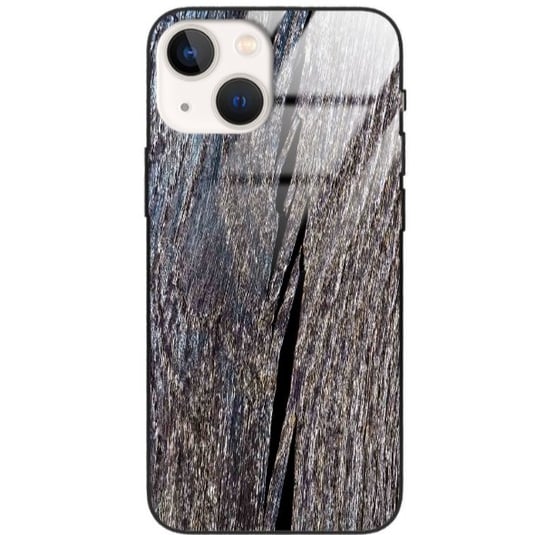 Etui drewniane iPhone 13 Mini Old Fashion Wood Blue Gray Forestzone Glass ForestZone