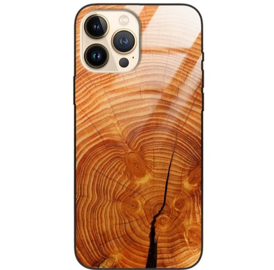 Etui drewniane iPhone 13 Pro Max Old Fashion Wood Burnt Orange Forestzone Glass ForestZone