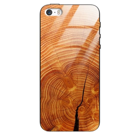 Etui drewniane iPhone 5/5s/Se Old Fashion Wood Burnt Orange Forestzone Glass ForestZone