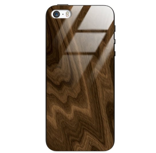 Etui drewniane iPhone 5/5s/Se Premium Wood Chocolate Forestzone Glass ForestZone