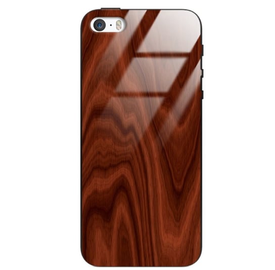 Etui drewniane iPhone 5/5s/Se Premium Wood Mahogany Forestzone Glass ForestZone
