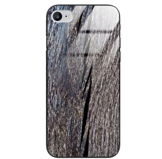 Etui drewniane iPhone 8/7 Old Fashion Wood Blue Gray Forestzone Glass ForestZone