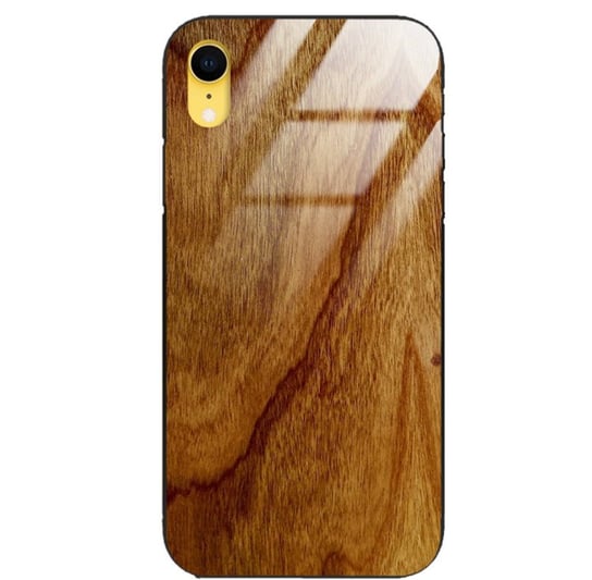 Etui drewniane iPhone Xr Old Fashion Wood Amber Forestzone Glass ForestZone