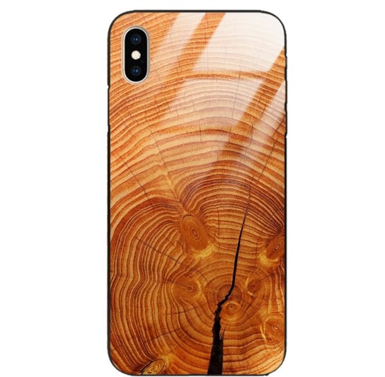 Etui drewniane iPhone Xs Max Old Fashion Wood Burnt Orange Forestzone Glass ForestZone