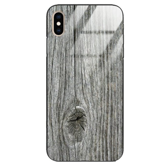 Etui drewniane iPhone Xs Max Old Fashion Wood Gray Forestzone Glass ForestZone