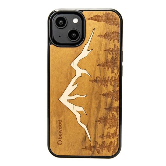 etui drewniane na iPhone 15 Plus Bewood Góry Imbuia BEWOOD