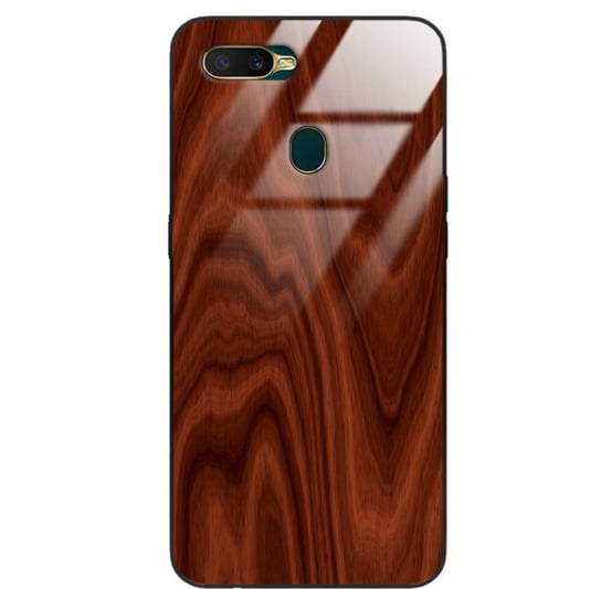 Etui drewniane Oppo A7 Premium Wood Mahogany Forestzone Glass ForestZone