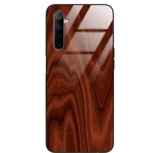 Etui drewniane Realme 6 Premium Wood Mahogany Forestzone Glass ForestZone