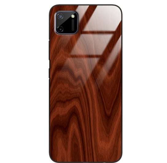 Etui drewniane Realme C11 Premium Wood Mahogany Forestzone Glass ForestZone