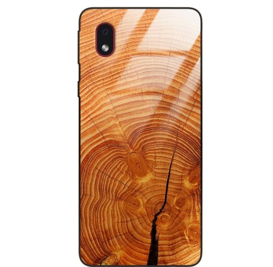 Etui drewniane Samsung Galaxy A01 Core Old Fashion Wood Burnt Orange Forestzone Glass ForestZone