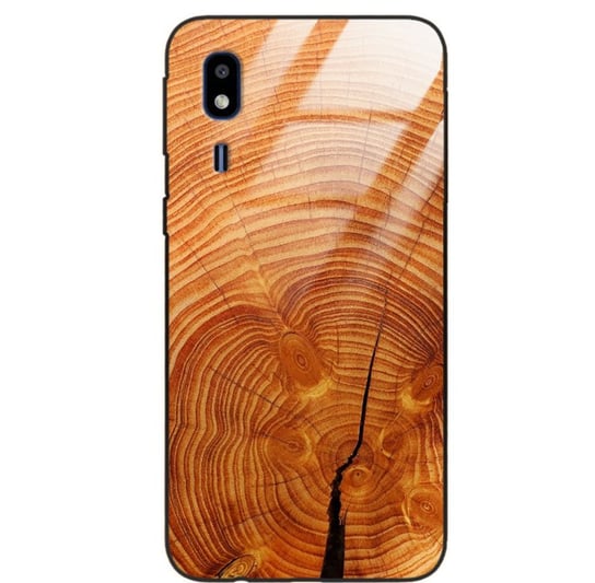 Etui drewniane Samsung Galaxy A2 Core Old Fashion Wood Burnt Orange Forestzone Glass ForestZone
