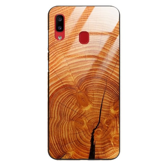 Etui drewniane Samsung Galaxy A20 Old Fashion Wood Burnt Orange Forestzone Glass ForestZone